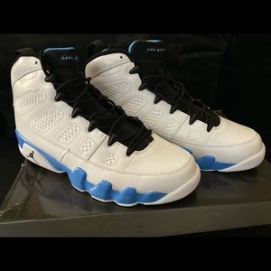 Air Jordan 9 white/ black/ university blue Size 10 New